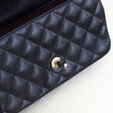 Chanel 17B Black Caviar Mini Rectangle with Silver Hardware