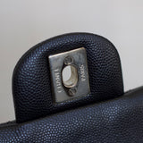 Chanel 17B Black Caviar Mini Rectangle with Silver Hardware