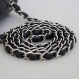 Chanel 17B Black Caviar Mini Rectangle with Silver Hardware