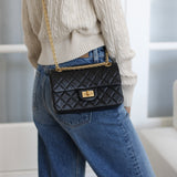 Chanel 22A Black Calfskin Mini Reissue 2.55 with Aged Gold Hardware