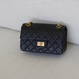 Chanel 22A Black Calfskin Mini Reissue 2.55 with Aged Gold Hardware