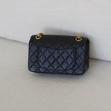 Chanel 22A Black Calfskin Mini Reissue 2.55 with Aged Gold Hardware