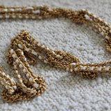 Chanel White Lambskin On and On Chain Flap with Age Gold Hardware