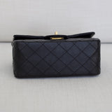 Chanel 22A Black Calfskin Mini Reissue 2.55 with Aged Gold Hardware