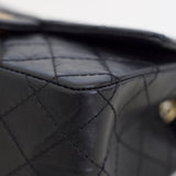 Chanel 22A Black Calfskin Mini Reissue 2.55 with Aged Gold Hardware