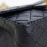 Chanel 22A Black Calfskin Mini Reissue 2.55 with Aged Gold Hardware