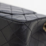 Chanel 22A Black Calfskin Mini Reissue 2.55 with Aged Gold Hardware