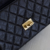 Chanel 22A Black Calfskin Mini Reissue 2.55 with Aged Gold Hardware