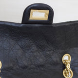 Chanel 22A Black Calfskin Mini Reissue 2.55 with Aged Gold Hardware