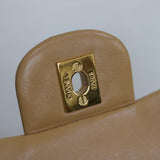 Vintage Chanel Dark Beige Lambskin Small Classic Flap with 24k Gold Hardware (Pending)