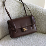 Chanel 26S Brown Caviar Small Preppy Coco with Brushed Gold Hardware