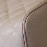 Vintage Chanel Pink Caviar Medallion Tote with Gold Hardware