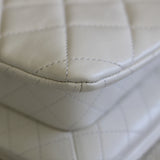 Chanel White Lambskin On and On Chain Flap with Age Gold Hardware