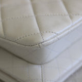 Chanel White Lambskin On and On Chain Flap with Age Gold Hardware