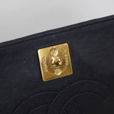 Vintage Chanel Black Lambskin Mini Full Flap Wallet on Chain with 24k Gold Hardware