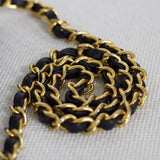 Vintage Chanel Black Lambskin Mini Full Flap Wallet on Chain with 24k Gold Hardware
