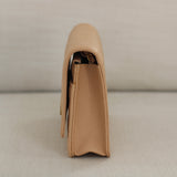 Chanel Beige Caviar Boy Wallet on Chain with Aged Gold Hardware