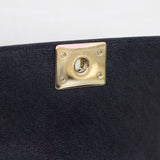 Chanel 20A Black Chevron Caviar Small Boy with Light Gold Hardware