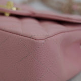 Vintage Chanel Sakura Pink Caviar Mini Square with 24k Gold Hardware