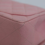 Vintage Chanel Sakura Pink Caviar Mini Square with 24k Gold Hardware