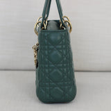 Dior Green Lambskin Small Lady Dior