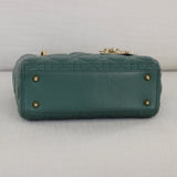 Dior Green Lambskin Small Lady Dior
