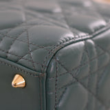 Dior Green Lambskin Small Lady Dior