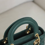 Dior Green Lambskin Small Lady Dior