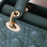 Dior Green Lambskin Small Lady Dior