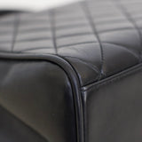 Vintage Chanel Black Lambskin Mini Top Handle with 24k Gold Hardware