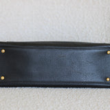 Vintage Chanel Black Caviar Zipped Shopping Tote with 24k Gold Hardware