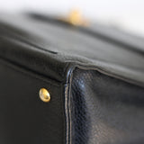 Vintage Chanel Black Caviar Zipped Shopping Tote with 24k Gold Hardware