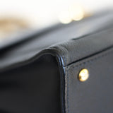 Vintage Chanel Black Caviar Zipped Shopping Tote with 24k Gold Hardware