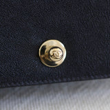 Chanel 20A Black Chevron Caviar Small Boy with Light Gold Hardware