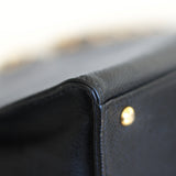 Vintage Chanel Black Caviar Zipped Shopping Tote with 24k Gold Hardware