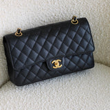 Chanel Black Caviar Medium Classic Flap with Gold Hardware