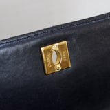 Vintage Chanel Black Lambskin Mini Top Handle with 24k Gold Hardware