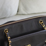 Vintage Chanel Brown Caviar Shopping CC Tote (Pending)