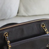 Vintage Chanel Brown Caviar Shopping CC Tote (Pending)