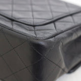 Vintage Chanel Black Lambskin Large Square with 24k Gold Hardware