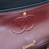 Vintage Chanel Black Lambskin Large Square with 24k Gold Hardware