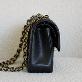 Chanel Black Caviar Small Classic Flap with Gold Hardware