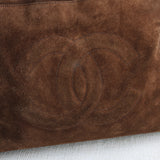 Vintage Chanel Brown Suede Tote