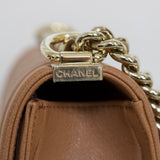 Chanel 21K Caramel Caviar Small Boy with Light Gold Hardware (Pending)