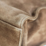 Vintage Chanel Brown Suede Tote