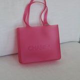 Vintage Chanel Pink Rubber Jelly Tote