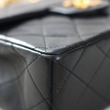 Vintage Chanel Black Lambskin Mini Square with 24k Gold Hardware