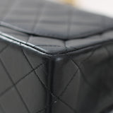 Vintage Chanel Black Lambskin Mini Square with 24k Gold Hardware