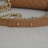 Chanel 21K Caramel Caviar Small Boy with Light Gold Hardware (Pending)