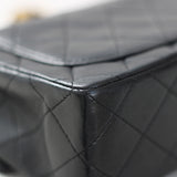 Vintage Chanel Black Lambskin Mini Square with 24k Gold Hardware